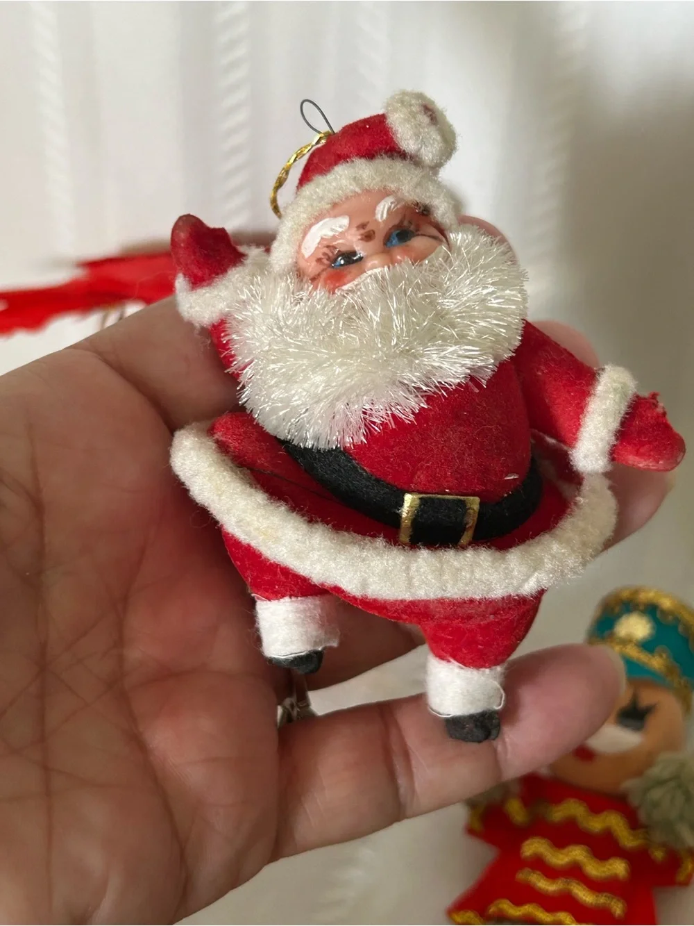 19 Vintage Christmas Tree Ornaments Holiday Decor Santa Stocking Angel Star Red